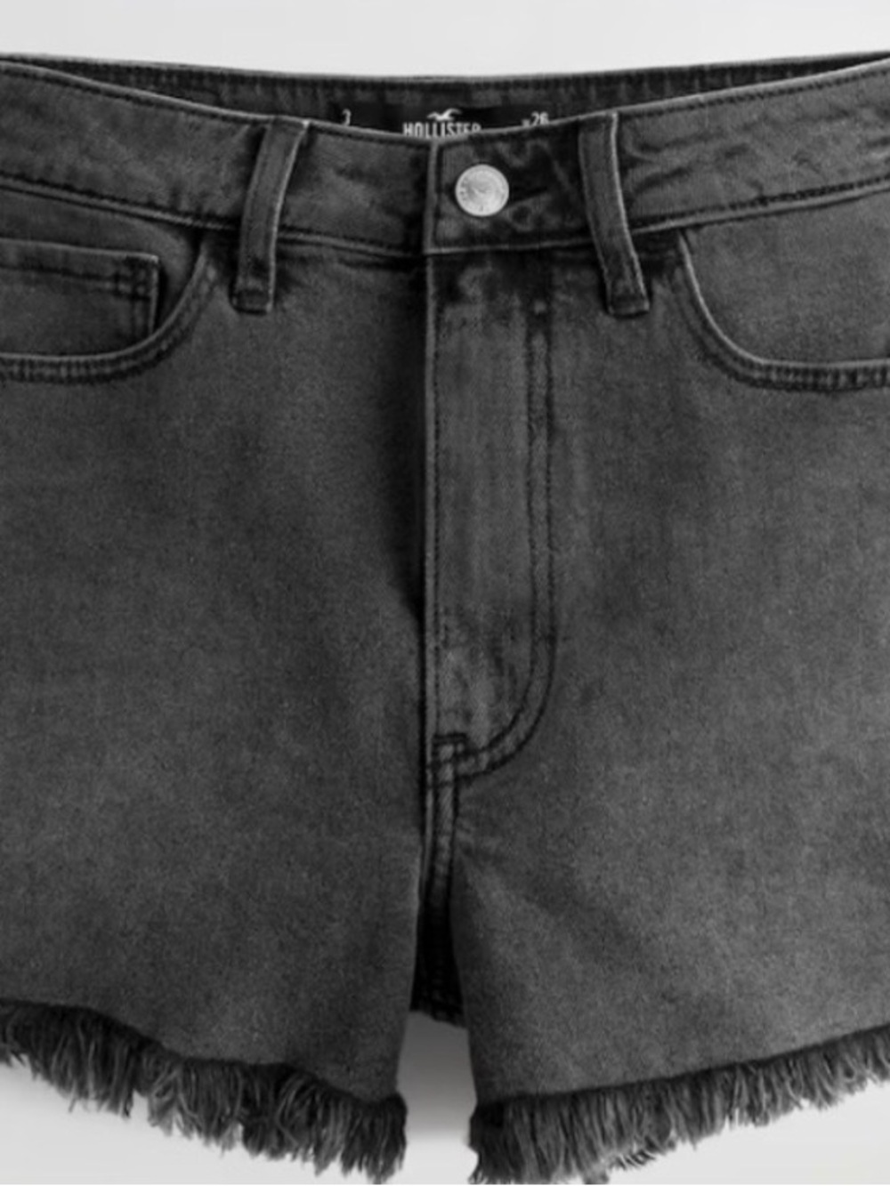 Hollister Black Ultra High-Rise Mom Shorts 3 inch